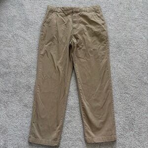 Vince Chino‎ Trousers Mens 34 Khaki Tan Straight Leg Italian Fabric Ankle Length